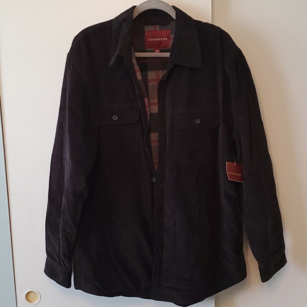 NWT Covington Corduroy Shirt Jacket, Black